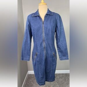 Vintage Y2K Expo 80's Denim Sheath Dress Women's M